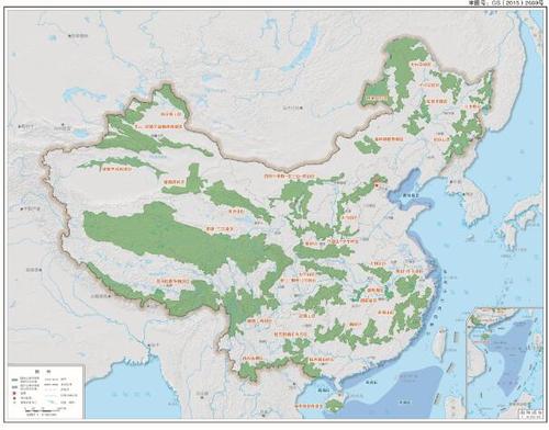 中国生物多样性保护优先区域分布图(2015),本图选自生态环境保护部