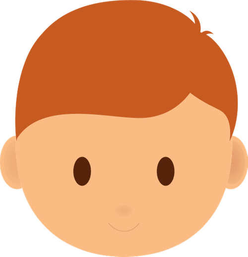 少年头卡通 boy head cartoon