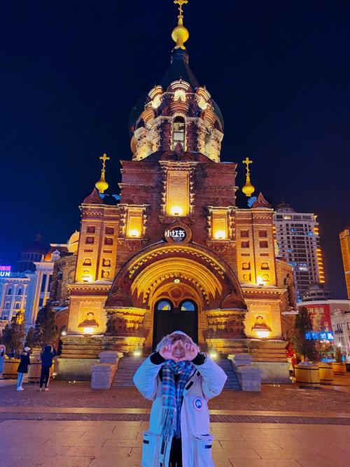 哈尔滨旅游|7615圣索菲亚教堂夜景游客照_美图怎么样_哈尔滨旅行