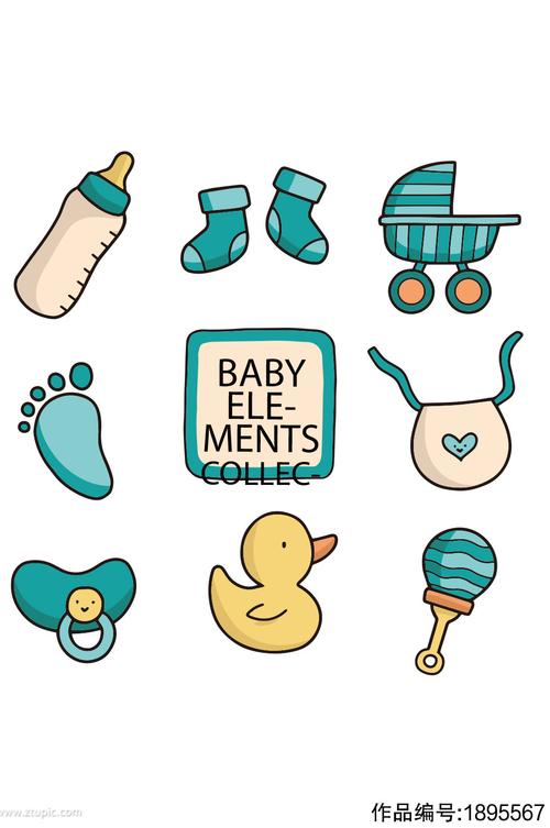 创意母婴用品绿色母婴玩具奶瓶素材