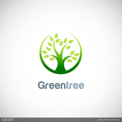 绿色大树logo矢量素材