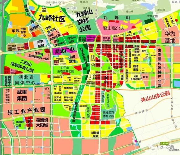 光谷中心城板块规划图关山大道,光谷三环内板块规划图对于目前光谷