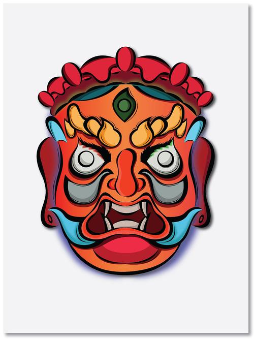 西藏面具图形创作及衍生品设计