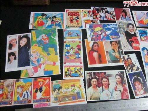 上世纪90年代港台明星卡通人物贴纸黄边贴纸怀旧收藏~90年代·卡通