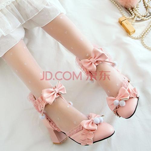 轻奢品牌中大童4岁到13-14岁小孩子穿的洛丽塔鞋子小公主儿童高跟鞋