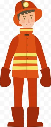 卡通消防员