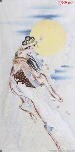 韩梅(嫦娥奔月)_人物国画原作_作品欣赏_收藏价值