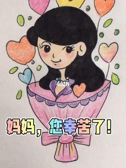 妈妈,辛苦了_幼儿园_母亲节去哪玩_简笔画_幼儿园母亲