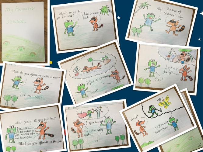 柳市三小校园英语节六年级英语绘本制作比赛