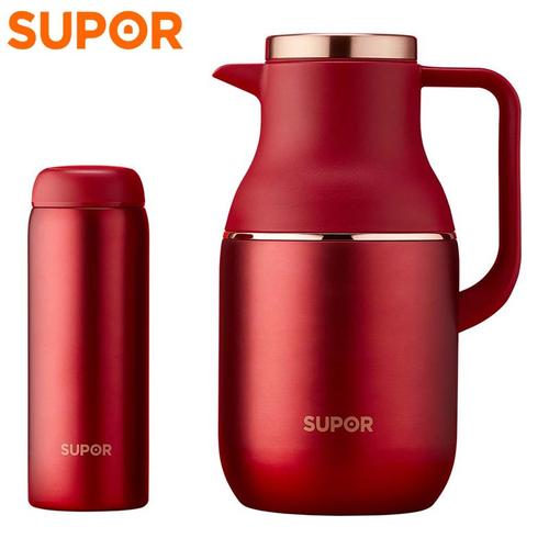 苏泊尔(supor)套装星辰系列家用套装真空保温304不锈钢水壶保温壶316l