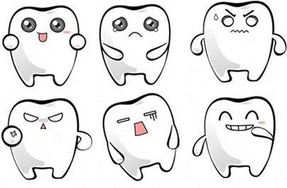 幼儿牙齿表情简笔画 第1页