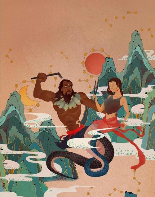 原创考古出土伏羲女娲画像为什么手持规矩而不是八卦和补天石