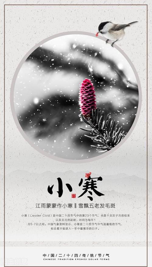 节气小寒祝福图片精选高清唯美独特带字文案新年送你暖心问候