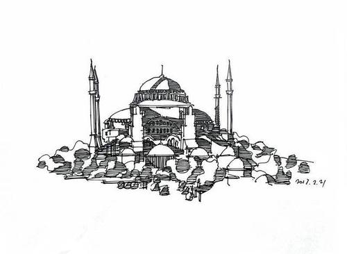 有气质的建筑钢笔画,看一眼就沦陷!