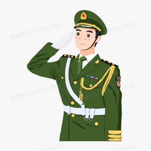 手卡通陆军男军人陆军元素