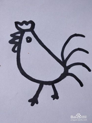 简笔画大公鸡怎么画