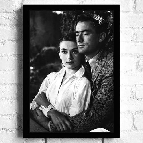 罗马假日海报奥黛丽赫本复古怀旧经典电影墙贴壁纸宿舍现代装饰画