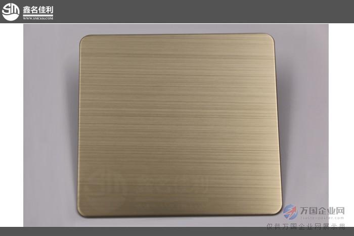 拉丝香槟金不锈钢板丨拉丝香槟金板材价格丨304拉丝香槟金批发