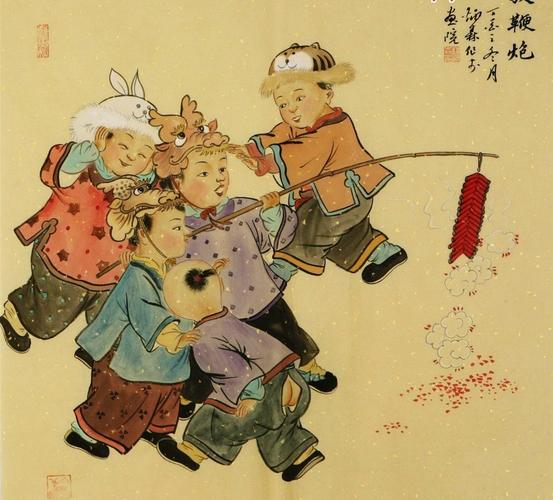 年画里的鞭炮声,您听到了吗?