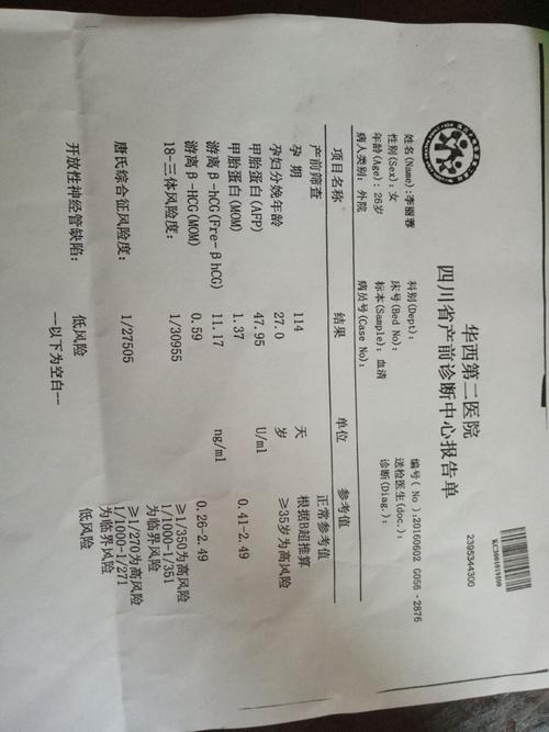 这个唐氏筛查检查结果是低风险的,应该是正常的.