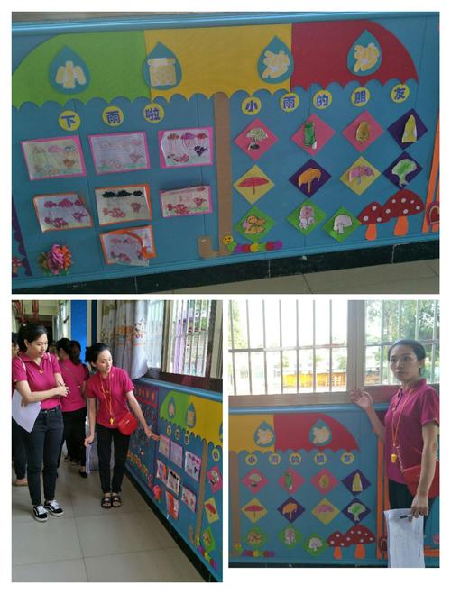 《解说主题墙环创》 写美篇 小四班教学主题《小雨沙沙》