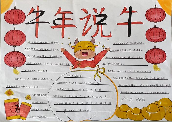 "牛年说牛"主题手抄报-优秀作品展
