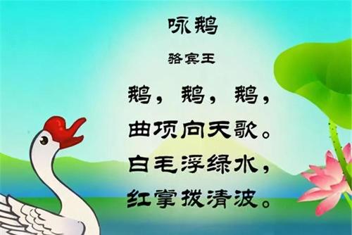 骆宾王7岁写的咏鹅毫无情感,为何能传诵至今?鹅鹅鹅3字堪称一绝