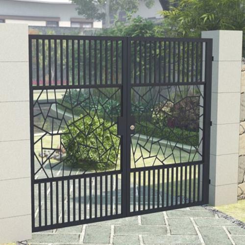 俊采云jcyqa15防盗铁门新中式铁艺大门别墅门户外防锈庭院门入户门单