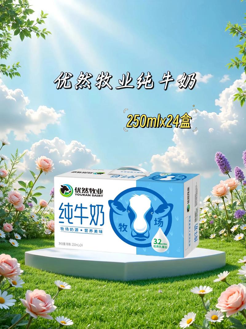 优然牧业纯牛奶,精选优质奶源,营养丰富.全程冷链保鲜,确保新