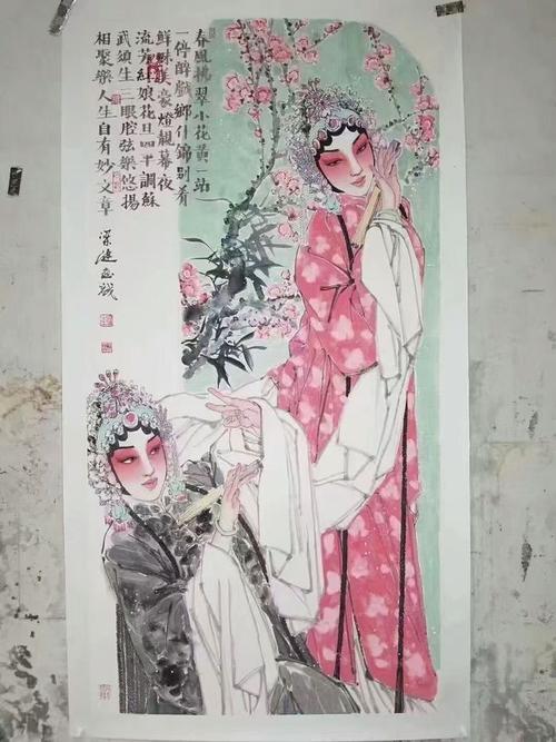当代戏曲人物画领军人物梁健老师国画作品欣赏交流