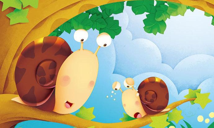 阿嫩阿绿的刚发芽,蜗牛背着那重重地壳呀,一步一步的往上爬……"每当