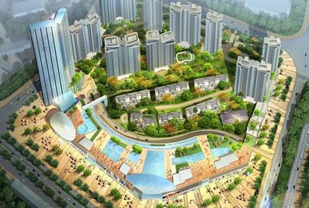 南昌铜锣湾广场东面总体规划鸟瞰图