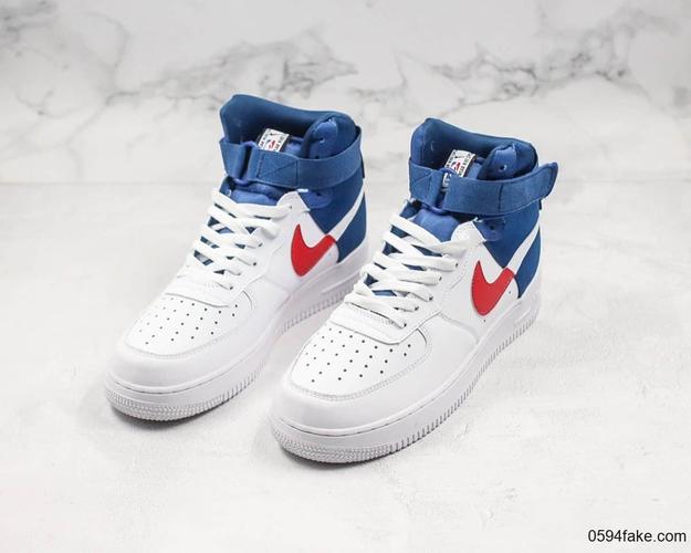 air force 1 high lv8 nba纯原版本联名款白蓝红丝绸拼接高帮空军一号