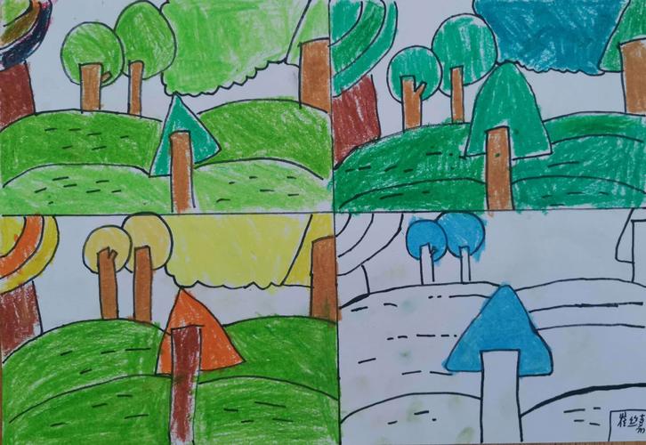 三年级6班《四季如画》作品展示