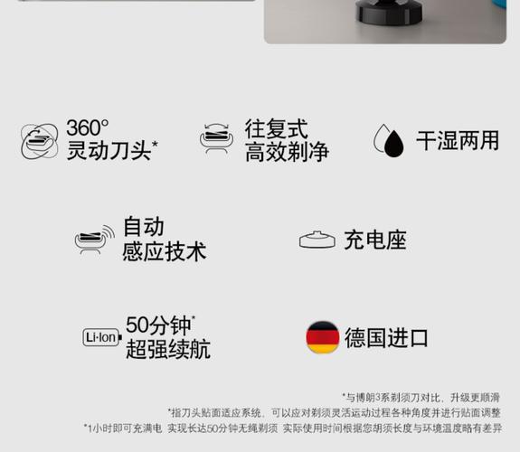 新品博朗小猎豹7系70b4320cs电动剃须刀往复式男士水洗刮胡刀