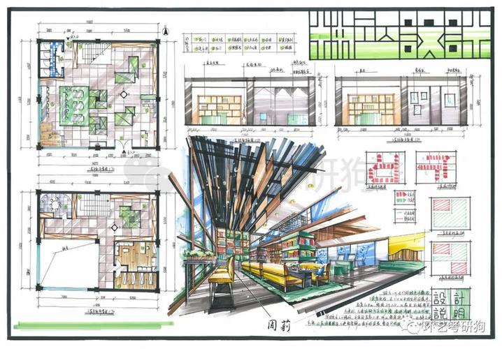 室内快题丨阅读空间书店书吧书房专题作品集锦环艺考研狗