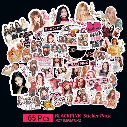 blackpink贴纸素材,贴纸素材 少女 blackpink 可爱 人物手账贴纸 手账素材 65张一套