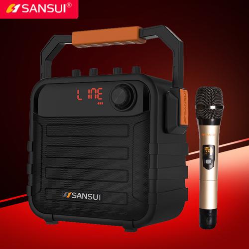 山水ss7-06音响户外蓝牙音箱便携式手提小型广场舞家用k歌重低音