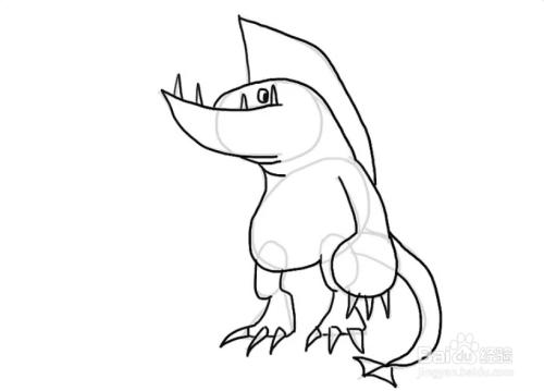 如何画卡通海怪