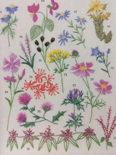 刺绣图案 植物花朵