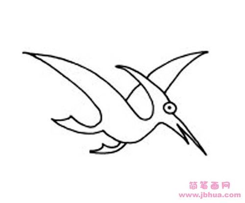 幼儿园翼龙简笔画怎么画翼龙无齿翼龙简笔画