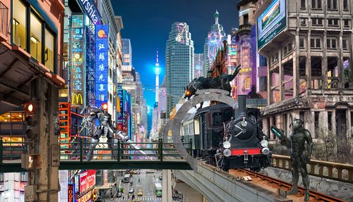 赛博朋克城市合成