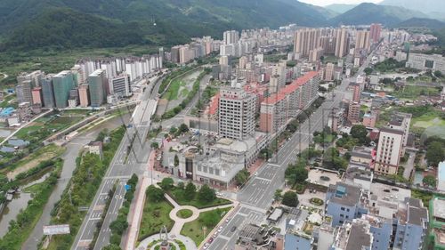 广东清远连山县城航拍