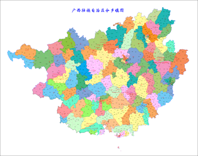 在线生成广西geojson数据精确到乡镇街道级别手绘地图json
