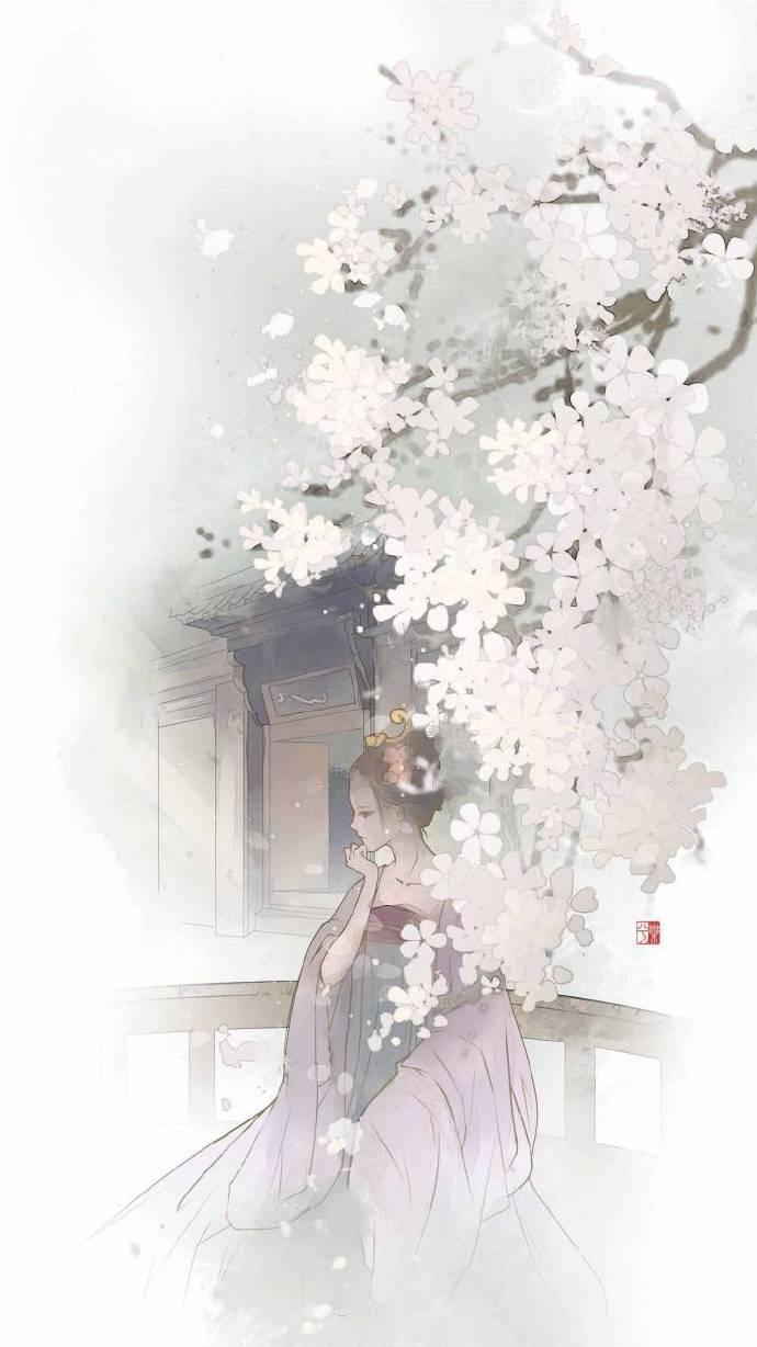 9款淡雅水彩禅意古风背景,古风手机壁纸图片