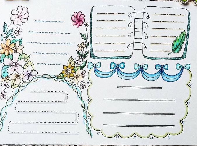 小清新万能手抄报更新啦,你的花卉小报都能用得上