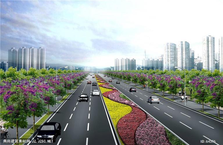 城市道路效果图jpg道路景观效果图26