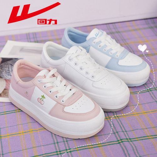 回力女鞋子2021秋冬新款网红潮流百搭面包鞋甜美风