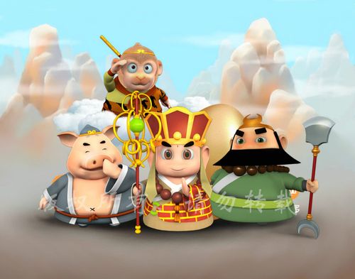 西游记师徒四人卡通模型