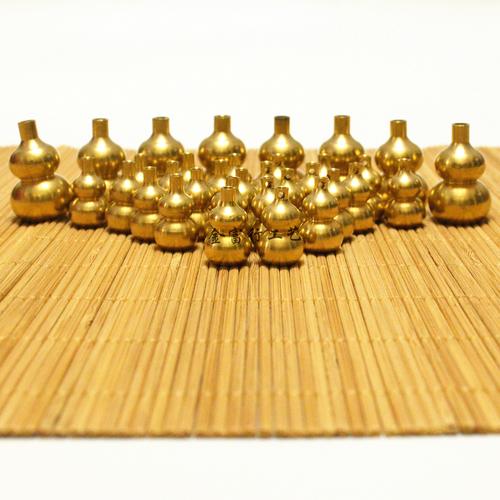 纯铜实心葫芦带孔迷你葫芦小铜葫芦摆件葫芦挂件葫芦挂饰葫芦打孔